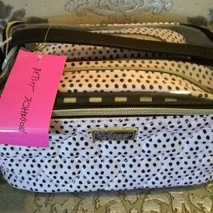 NWT Betsey Johnson make-up case and bags
